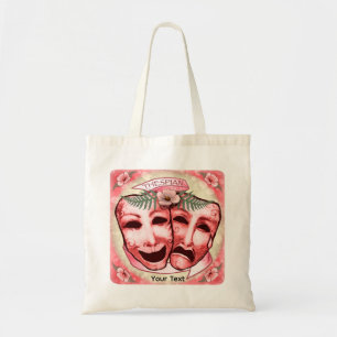 Rote Schauspielermasken Tragetasche