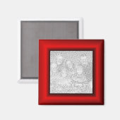 Rote Scheinrahmenumrandung Magnet (Vorderseite/Rückseite)