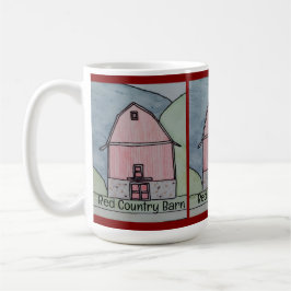 Rote Scheune auf dem Land Kaffeetasse