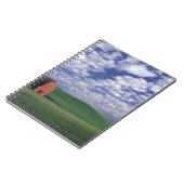 Rote Scheune auf dem Weizen- u. Gerstengebiet in Notizblock (Linke Seite)