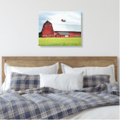 Rote Scheune auf Leinwand (Insitu (Schlafzimmer))