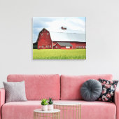 Rote Scheune auf Leinwand (Insitu (Wohnzimmer))
