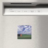 Rote Scheune auf Weizen- und Gerstenfeld in Whitma Magnet (In Situ (Geschirrspüler))