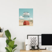 Rote Scheune - Erstelle Deinen eigenen Spruch Poster (Heimbüro)