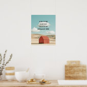 Rote Scheune - Erstelle Deinen eigenen Spruch Poster (Küche)