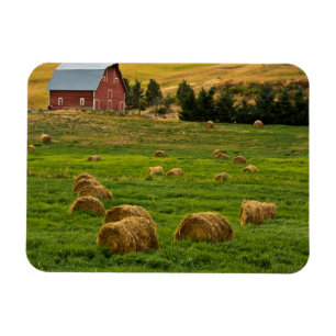 Rote Scheune, Heuballen, Albion, Palouse Bereich 2 Magnet