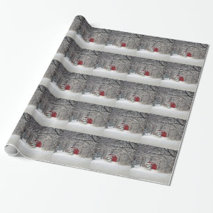 Rote Scheune im Schnee 2011 Geschenkpapier