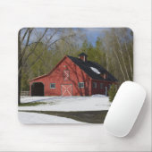 Rote Scheune im Winter Mousepad (Mit Mouse)