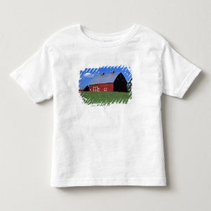 Rote Scheune in Latah County, Idaho Bundesstaat PR Kleinkind T-shirt