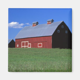 Rote Scheune in Latah County, Idaho State PR MR) Magnet