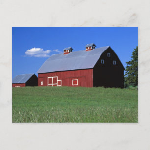 Rote Scheune in Latah County, Idaho State PR MR) Postkarte