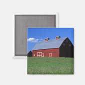 Rote Scheune in Latah Landkreis, Idaho Staat PR MR Magnet (Vorderseite/Rückseite)