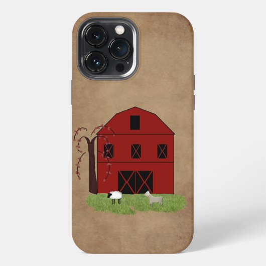 Rote Scheune iPhone Hülle (Rückseite)