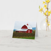 Rote Scheune Karte (Gelbe Blume)