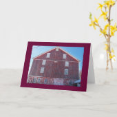 Rote Scheune mit Windows auf dem "nationalen Pike Karte (Gelbe Blume)