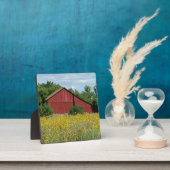 Rote Scheune Plakette Fotoplatte (InSitu)
