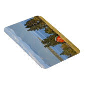 Rote Scheune sitzt am landschaftlichen Flathead La Magnet (Rechte Seite)