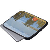 Rote Scheune sitzt entlang landschaftlichem Laptopschutzhülle (Vorne Knopf)