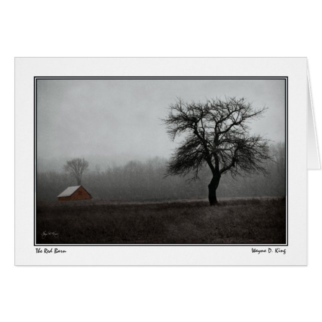 Rote Scheune u. Apfelbaum (Vorderseite (Horizontal))