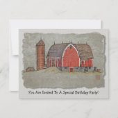 Rote Scheune u. Silo Einladung (Vorderseite)