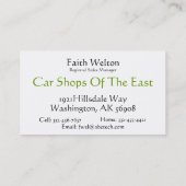 Rote Scheune u. Silo Visitenkarte (Rückseite)