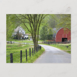 Rote Scheune und Bauernhaus in der Nähe von Berlin Postkarte