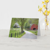 Rote Scheune und Bauernhof bringen nahe Berlin, Karte (Gelbe Blume)