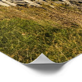 Rote Scheune und Fencerow entlang des Blue Ridge Poster (Ecke)