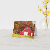 Rote Scheunen-Anmerkungs-Karte Karte (Gelbe Blume)