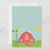 Rote Scheunen-Einladung Einladung (Rückseite)