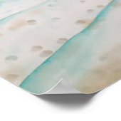 Rote Scheunen im Schnee - Wasserfarben Landschaft Poster (Ecke)