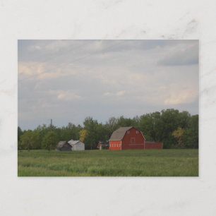 Rote Scheunen-Postkarte Postkarte