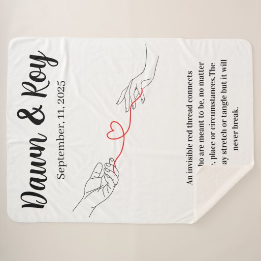 Rote Schicksalsreihe, Eheschließungsgeschenk für E Sherpadecke (Vorderseite (Horizontal))