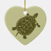 Rote Schieber-Schildkröte Keramikornament (Hinten)