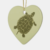 Rote Schieber-Schildkröte Keramikornament (Links)