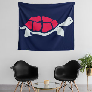 Rote Schildkröte Wandteppich