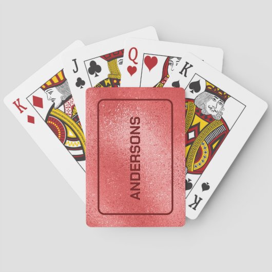 Rote, schimmernde Textur Spielkarten (Rückseite)