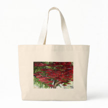 Rote Schirme am Himmel - Asiatische Tasche