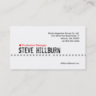 Rote Schlag-Visitenkarte 4 Visitenkarte