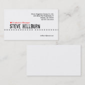 Rote Schlag-Visitenkarte 4 Visitenkarte (Vorne/Hinten)