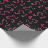 Rote Schlange Handgezeichnete Abbildung nahtloses Geschenkpapier (Ecke)
