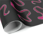 Rote Schlange Handgezeichnete Abbildung nahtloses  Geschenkpapier (Rolleneckpunkt)