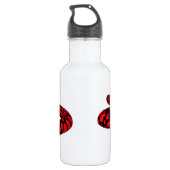 Rote Schlange mit Herz Trinkflasche (Rückseite)