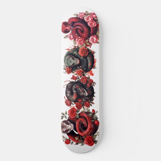 Rote Schlange Skateboard (Vorderseite)