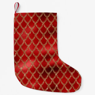 Rote Schlangen-Schlangen-Reptilien-Muster Kleiner Weihnachtsstrumpf