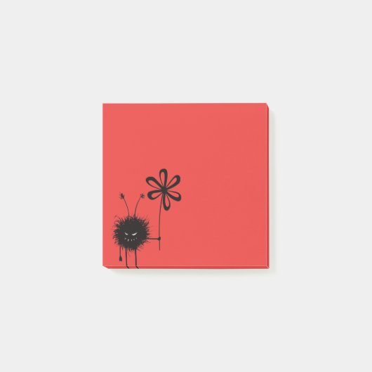 Rote schlechte Blumen-Wanze Post-it Klebezettel (Vorderseite)
