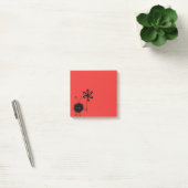 Rote schlechte Blumen-Wanze Post-it Klebezettel (Büro)