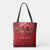 Rote Schleife mit Perlen-Tüte Tasche (Rückseite)