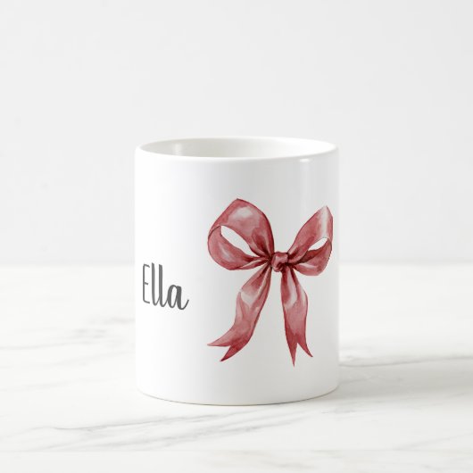 Rote Schleife personalisiert Kaffeetasse (Mittel)