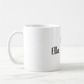 Rote Schleife personalisiert Kaffeetasse (Links)